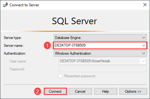تغییر رمز کاربری sa در SQL Server-کوثرحساب